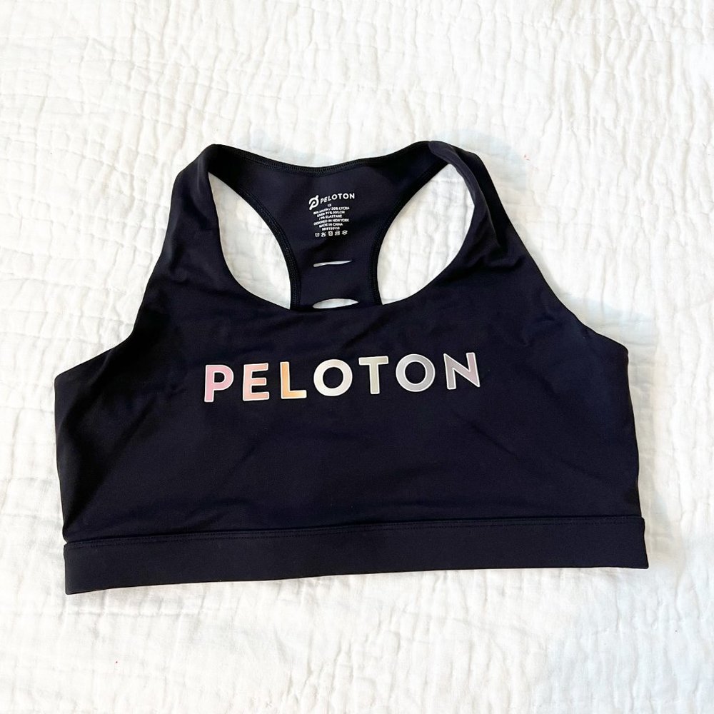 Peloton Go Further Sports Bra Size 1X | Black Racerback Sports Bra